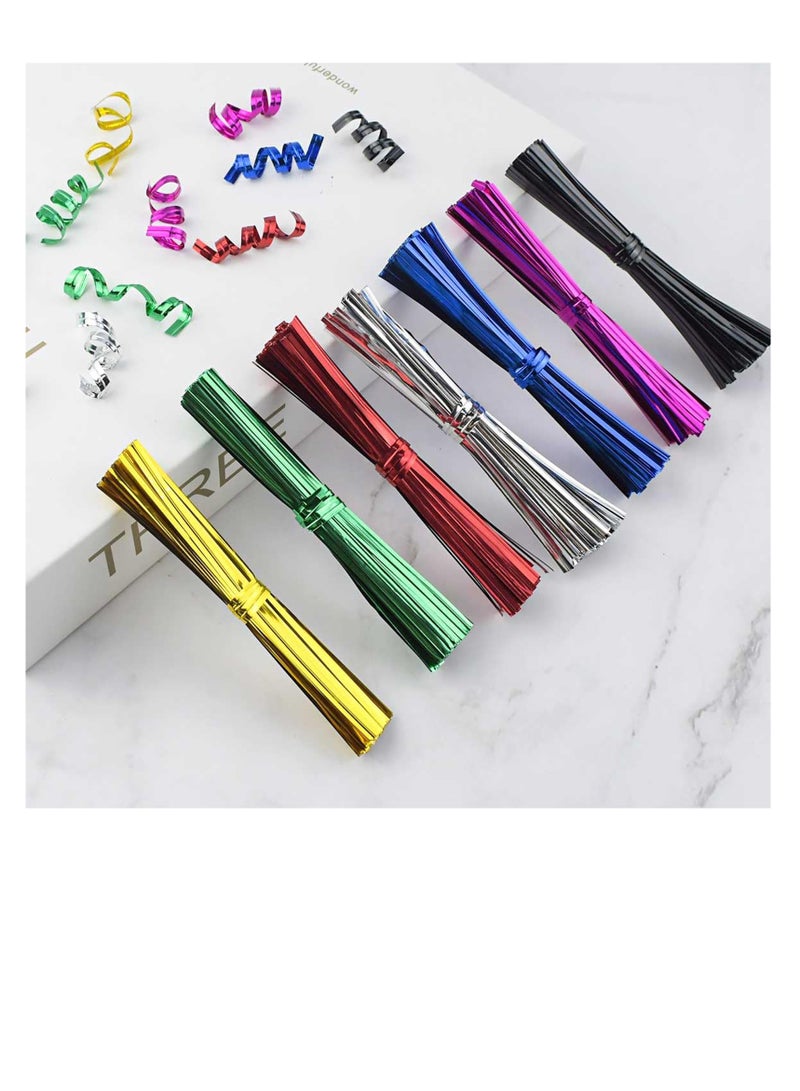 Metallic Twist Ties, 5600 Pieces, 7 Colours, Bread Ties for Bags, Gift Wrapping, Candy Bags - Image 5