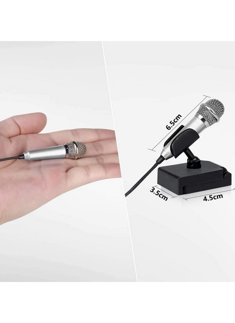 Generic - 1pcs Mini Microphone Tiny Microphone for iPhone/Android/PC ASMR & Karaoke Mic Clear Voice Recording for Singing Chatting Gaming Laptop Notebook USB/AUX Compatible - Image 1