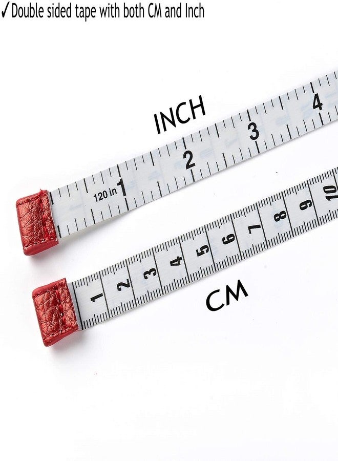 Z_جوده وثقه 3m/120 Tape Measure Body Measuring Tape for Body Cloth Tape Measure for Sewing Fabric Tailors Medical Measurements Tape Dual Sided Cloth Tailor Craft Ruler Retractable (Black+Red) - Image 2