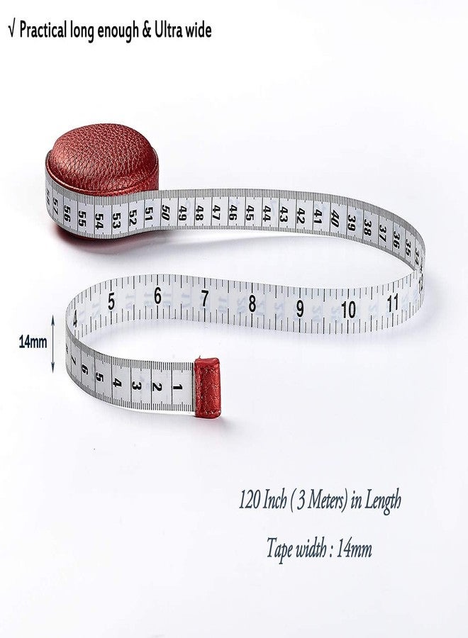 Z_جوده وثقه 3m/120 Tape Measure Body Measuring Tape for Body Cloth Tape Measure for Sewing Fabric Tailors Medical Measurements Tape Dual Sided Cloth Tailor Craft Ruler Retractable (Black+Red) - Image 5