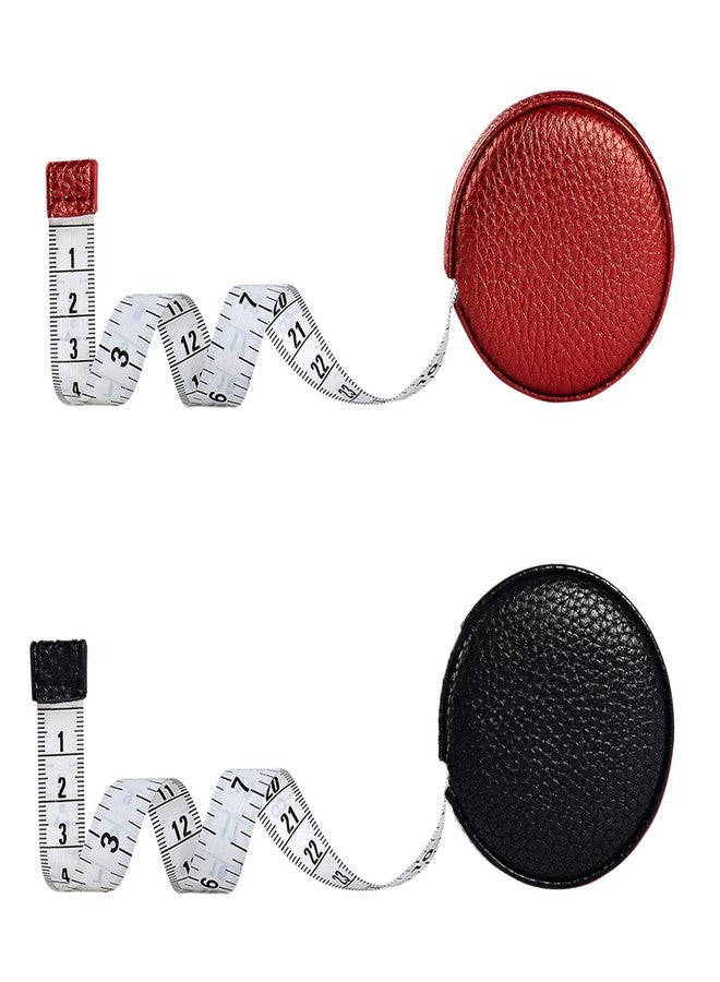 Z_جوده وثقه 3m/120 Tape Measure Body Measuring Tape for Body Cloth Tape Measure for Sewing Fabric Tailors Medical Measurements Tape Dual Sided Cloth Tailor Craft Ruler Retractable (Black+Red) - Image 1