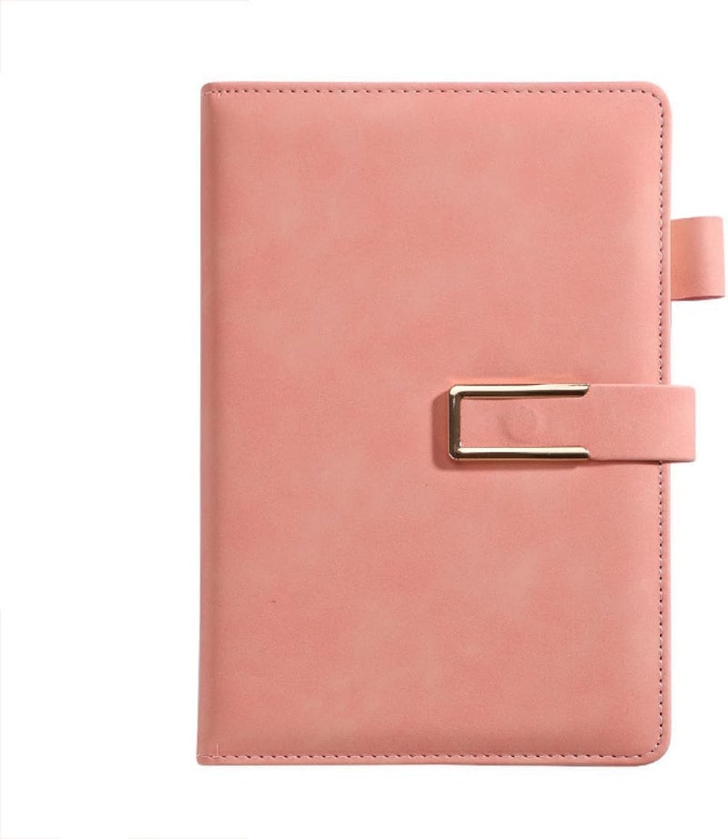 Fennec Mart First Unique PU Leather Diary with Magnetic Closure & Pen Holder - Undated, Lined Pages, 6×8.5 Inches, 192 Pages - Perfect for Office, Journaling, Travel - Gift for Men & Women (Soft Pink) - Image 1