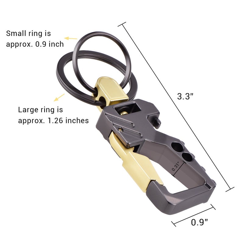 MTLEE 2 Pack Car Key Chain Bottle Opener Keychain for Men and Women (Multicolor) - Image 3