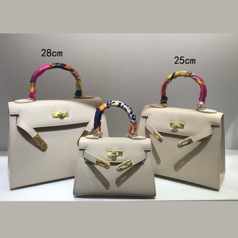 Women'S Handbag Palm Print Second Generation Kelly Bag Cowhide Mini Kelly Bag Shoulder Bag Crossbody Small Handbag - Image 1