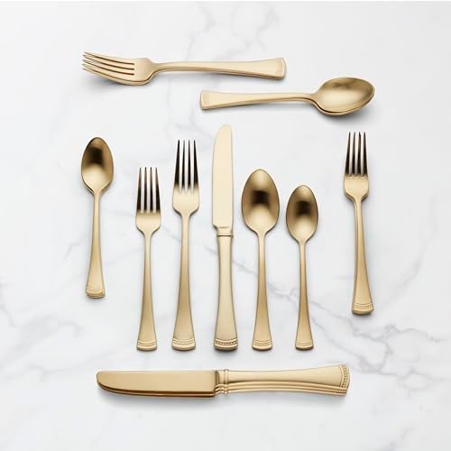 Lenox Portola, 3.40 LB, 20-Piece Flatware Set, Gold - Image 3