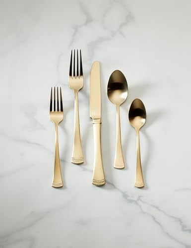 Lenox Portola, 3.40 LB, 20-Piece Flatware Set, Gold - Image 2