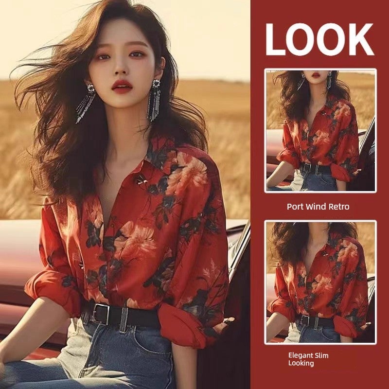 8090s Hong Kong-style floral shirt, women's annual performance, nostalgic theme, retro disco, mixed dance performance costume - Image 3