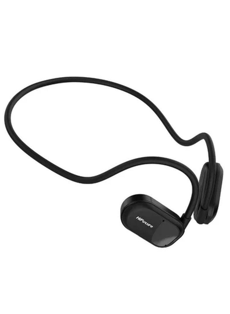 هاي فيوتشر سماعة رأس مفتوحة الأذن (Open Ear) بتقنية ANC، سماعات لاسلكية بميكروفون مزدوج، تعزيز إضافي للجهير (Extra Bass)، وقت عمل يدوم 8 ساعات، مقاومة للماء بمعيار IPX5، نظام مكالمات بتقنية ENC، إلغاء الضوضاء النشط، نطاق إرسال 10 أمتار - أسود - Image 1