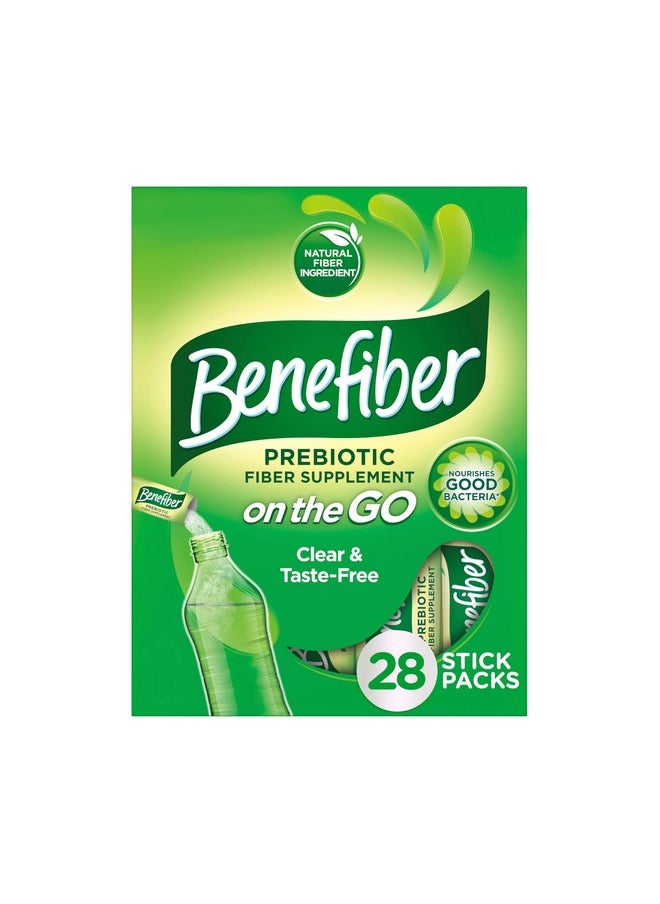 Benefiber Benefiber On the Go Prebiotic Fiber Supplement Powder for Digestive Health, Daily Fiber, Unflavored - 28 Sticks (3.92 Ounces)  - Image 1