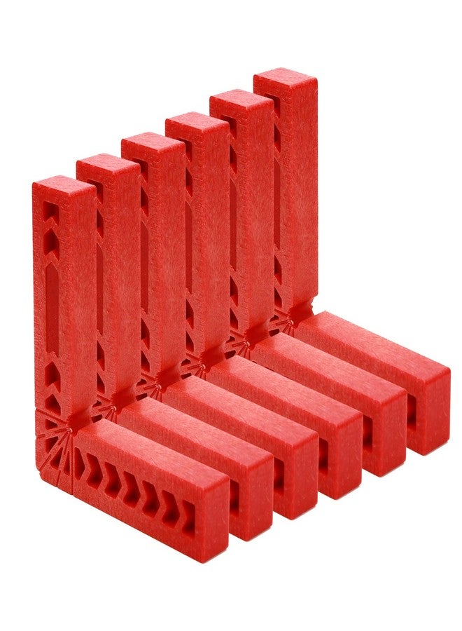 KINJOEK 6 PCS 4 Inch 90 Degree Positioning Squares, Right Angle Clamps Woodworking Carpenter Corner Clamping Square Tool for Picture Frames, Boxes, Cabinets or Drawers, Red - Image 5