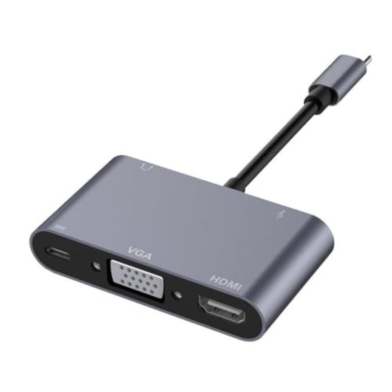 Nalacal USB-C Multiport Adapter - 5 in 1 Charging Dock with HDMI, USB 3.0, TF, SD, PD, VGA, HDTV, AUX for MacBook Air/Pro, Steam Deck, Switch - Image 1