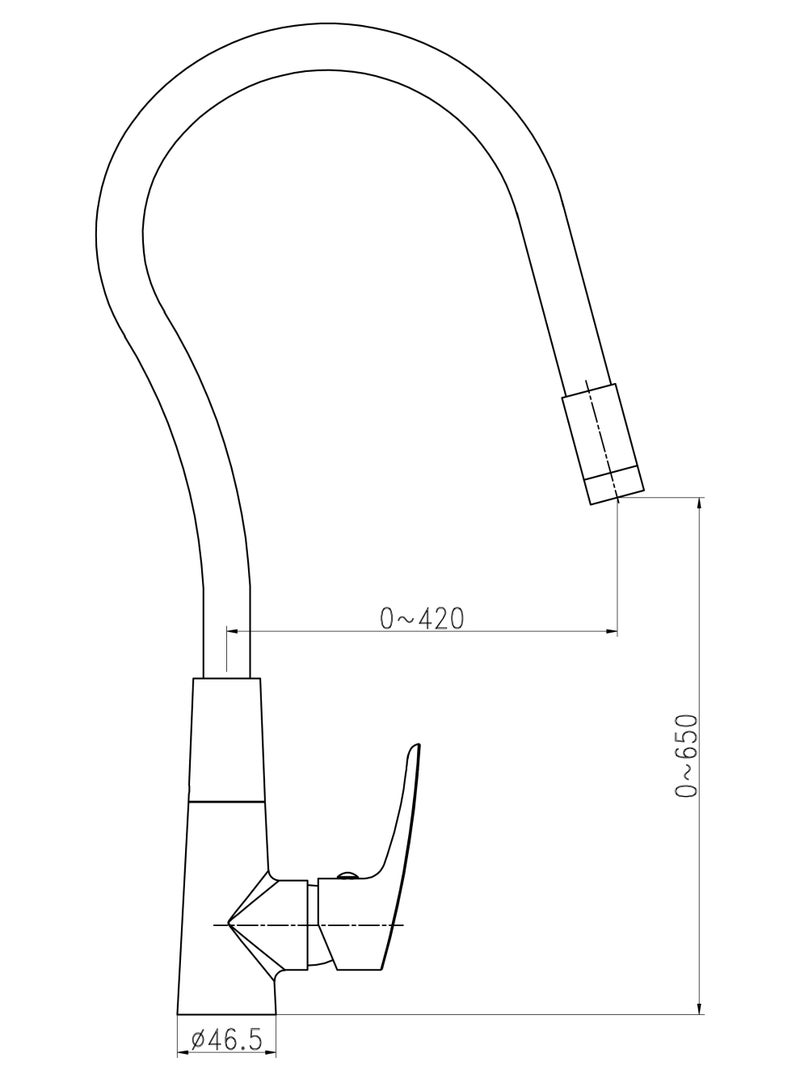HESANIT 6771 Pull Out Kitchen Mixer Tap, Single Lever Kitchen Sink Faucet with Flexible Silicone Spout, 360° Rotation & Water Saving Technology - Image 4