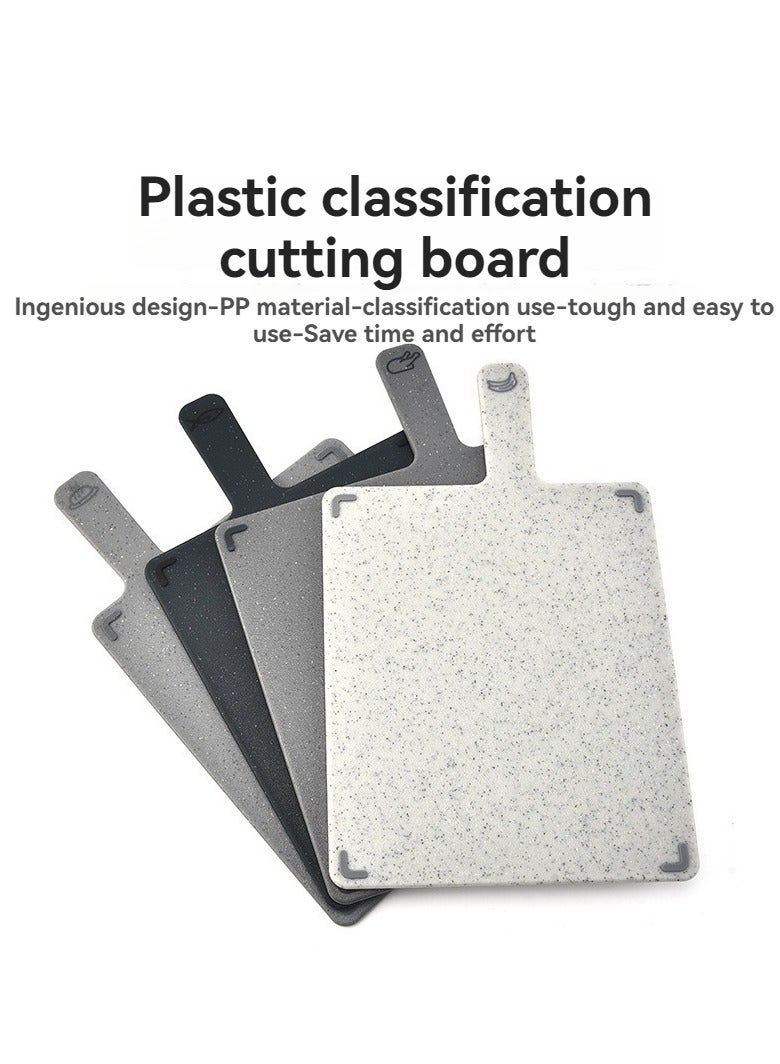 XiuWoo 4-in-1 Durable Kitchen Cutting Board Set with Removable Stand, BPA Free, Multifunctional Classification Cutting Board, Food Safe Plastic for Home and Restaurant Use - Image 2