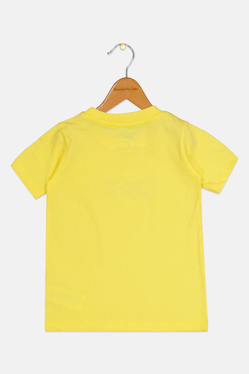 Reebok Toddlers Girl Vector Brand Logo T-Shirt, Yellow - Image 2