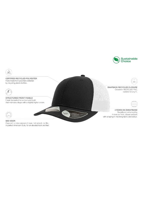 Bryce Cap - Classic Structured Trucker Style Recycled Polyester Ideal For Outdoor And Sports