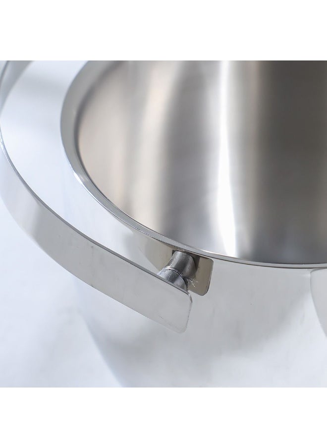 DANUBE HOME - Danube Bar Collection Ice Bucket Silver – Premium Stainless Steel, Elegant Design with Lid & Handle, Perfect for Chilling Ice, Wine, Champagne, Ideal for Home Bars & Parties OD 16 X H 18CM, 1.35L - Image 1