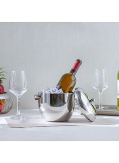 DANUBE HOME Danube Bar Collection Ice Bucket Silver – Premium Stainless Steel, Elegant Design with Lid & Handle, Perfect for Chilling Ice, Wine, Champagne, Ideal for Home Bars & Parties OD 16 X H 18CM, 1.35L  - Image 4
