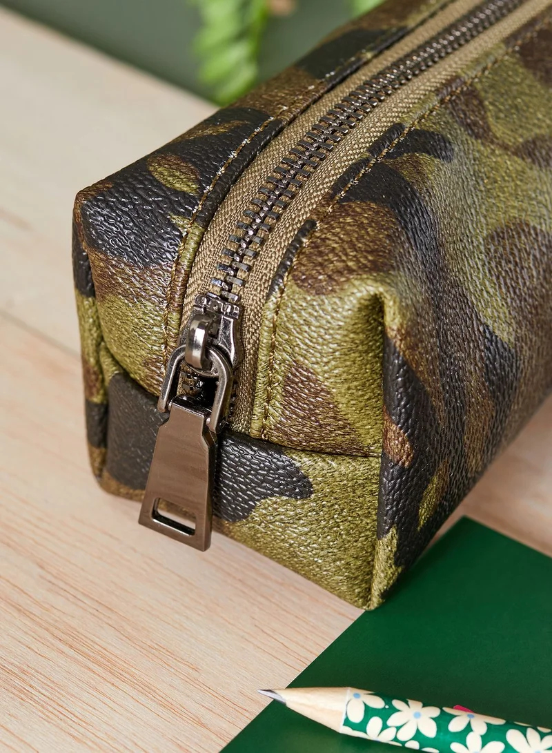 Seventy Five Camo Printed Pencil Case