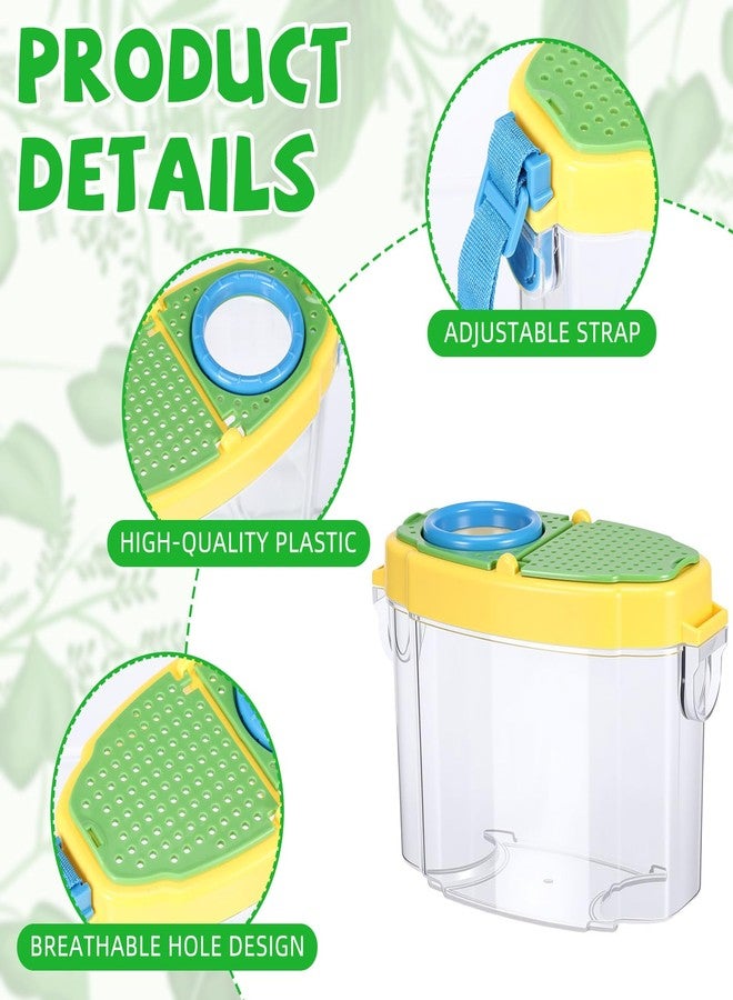 Halloscume 4 Pcs Bug Catcher for Kids Collector Toy Bug Habitat with Magnified Viewer, Insect Habitat, Outdoor Toys, Insect Box Magnifying Tools & Carry Strap - Educational Outdoor Adventure Gift - Image 3