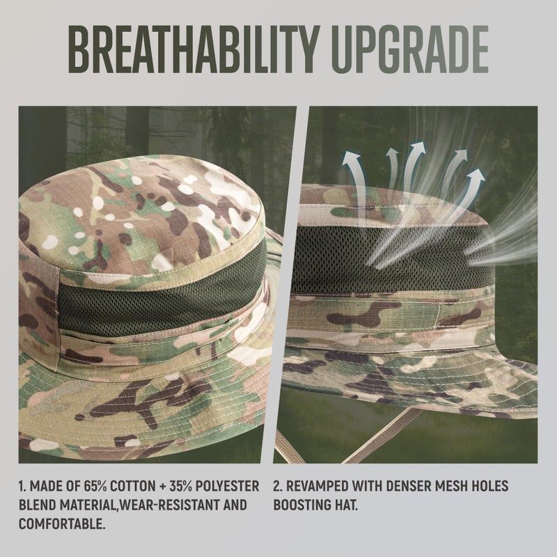 GLORYFIRE Boonie Hat Military Tactical Boonie Hats for Men Women Hunting Fishing Outdoor Green - Image 4