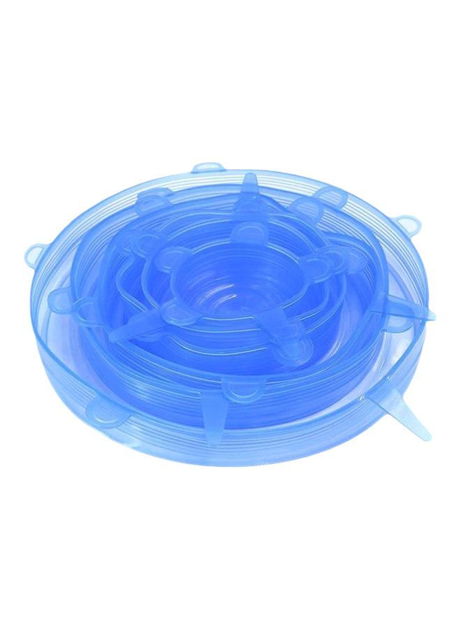 NIBEMINENT 6-Piece Silicone Bowl Lid Blue  - Image 1