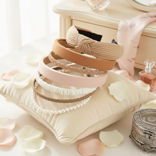MAYCREATE® 7Pcs Headbands for Women Girls Trendy Non Slip Hairbands Fashion Hair Accessories Multi-style Headband Set - Image 4