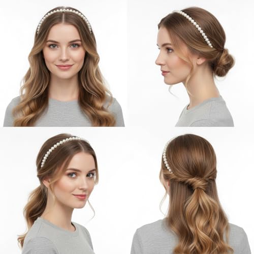 MAYCREATE® 7Pcs Headbands for Women Girls Trendy Non Slip Hairbands Fashion Hair Accessories Multi-style Headband Set - Image 5