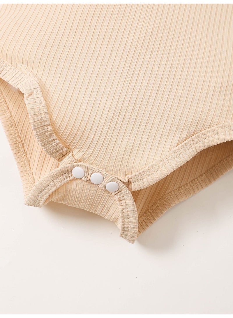 DOOKOO Baby Girl Clothes Set – Newborn Romper with Ruffle Sleeves & Short Denim Skirt, Includes Matching Headband – Cute Infant Summer Outfit - Image 5