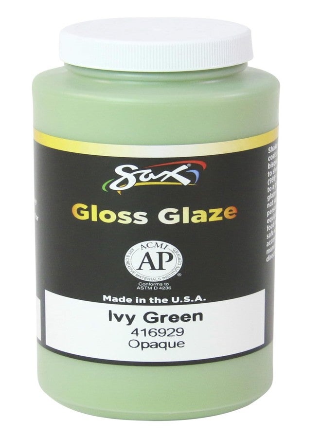 Sax 416929 True Flow Gloss Glaze - 1 Pint - Ivy Green - Image 3