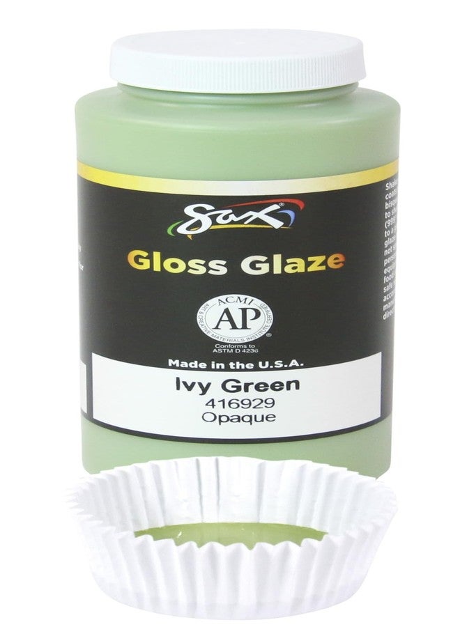 Sax 416929 True Flow Gloss Glaze - 1 Pint - Ivy Green - Image 4