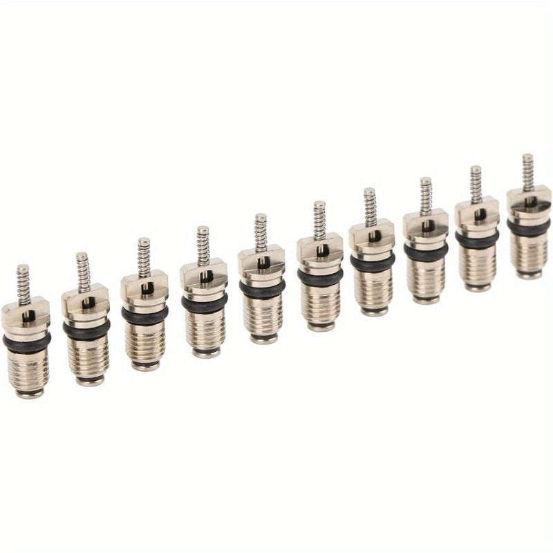 50 Pack High Pressure Brass And Aluminum Alloy Copper Air Conditioning Refrigeration Valve Tire Valve Core Repair Kit - Image 1