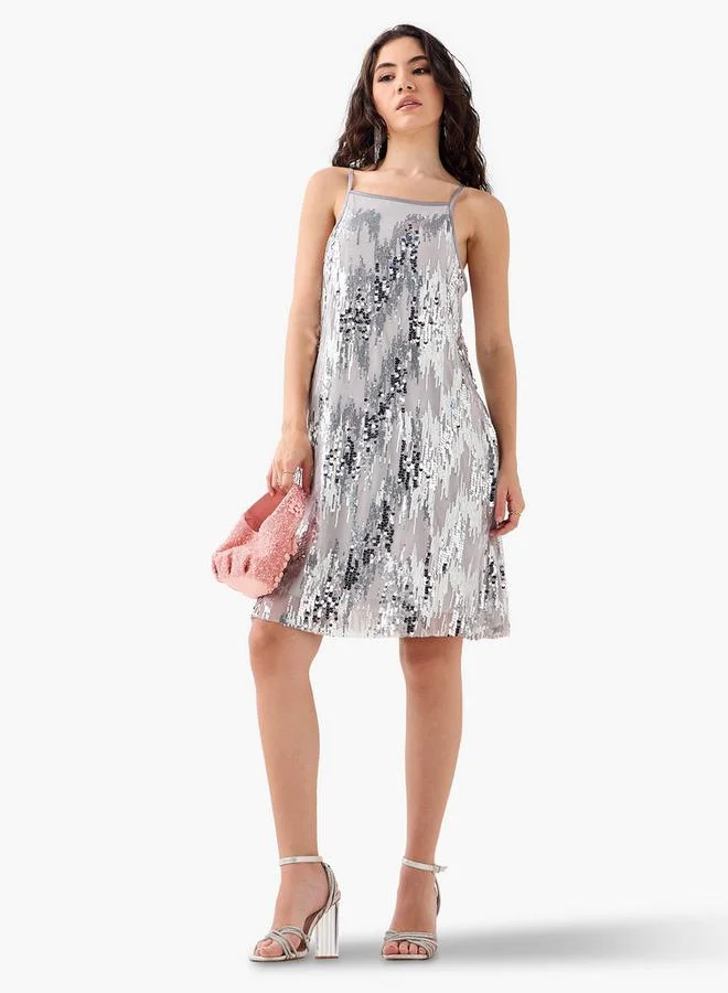 2Xtremz 2Xtremz Sequin Embellished Strappy Dress