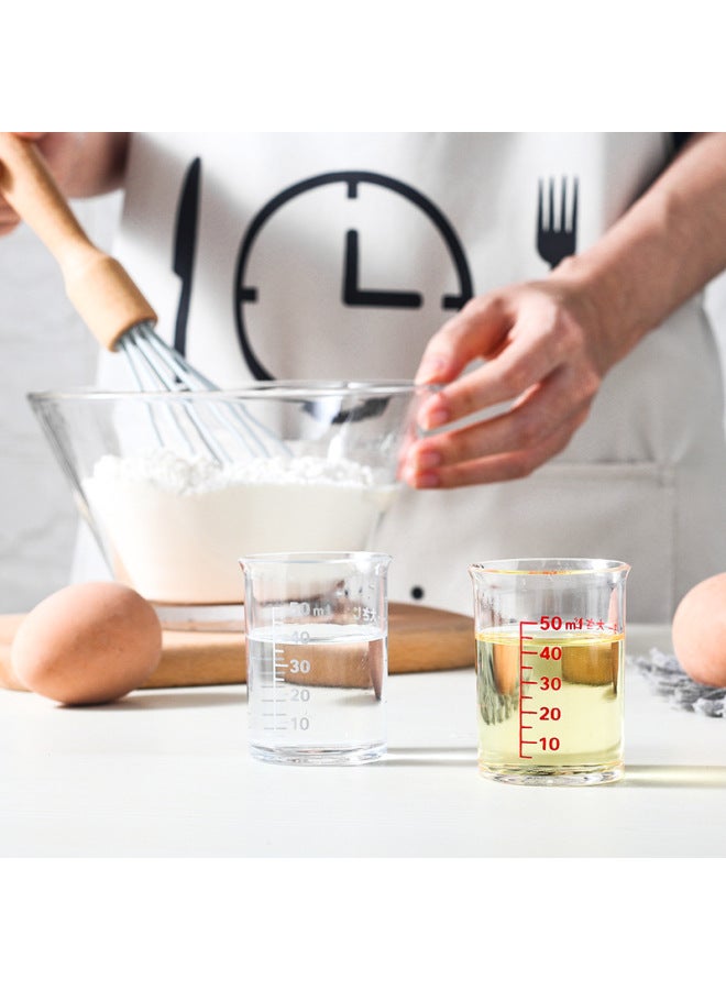 KM.1297 Cuisine Measuring Cup Small Scale Cup High Transparency Plastic Measuring Cup Baking Seasoning Measuring Cup 2 Pack-Color:Item No. 1297-Capacity:51-100ML - Image 5