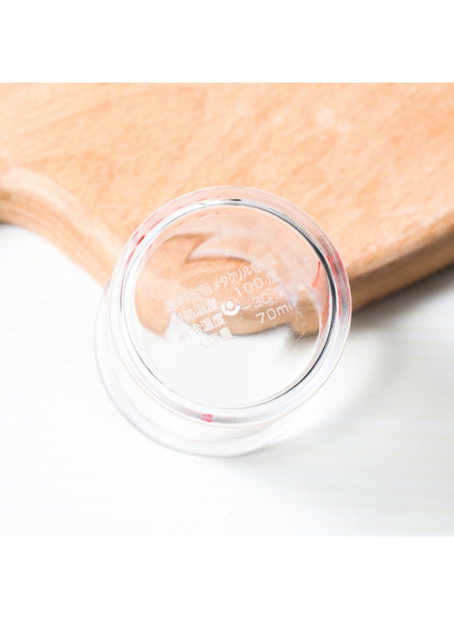 KM.1297 Cuisine Measuring Cup Small Scale Cup High Transparency Plastic Measuring Cup Baking Seasoning Measuring Cup 2 Pack-Color:Item No. 1297-Capacity:51-100ML - Image 3