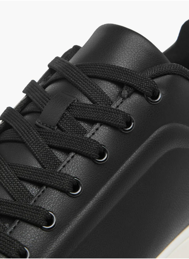ال بي ال من شو اكسبرس Men's Solid Sneakers with Lace-Up Closure