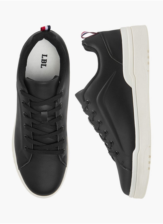 LBL by Shoexpress Men's Solid Sneakers with Lace-Up Closure  - Image 1
