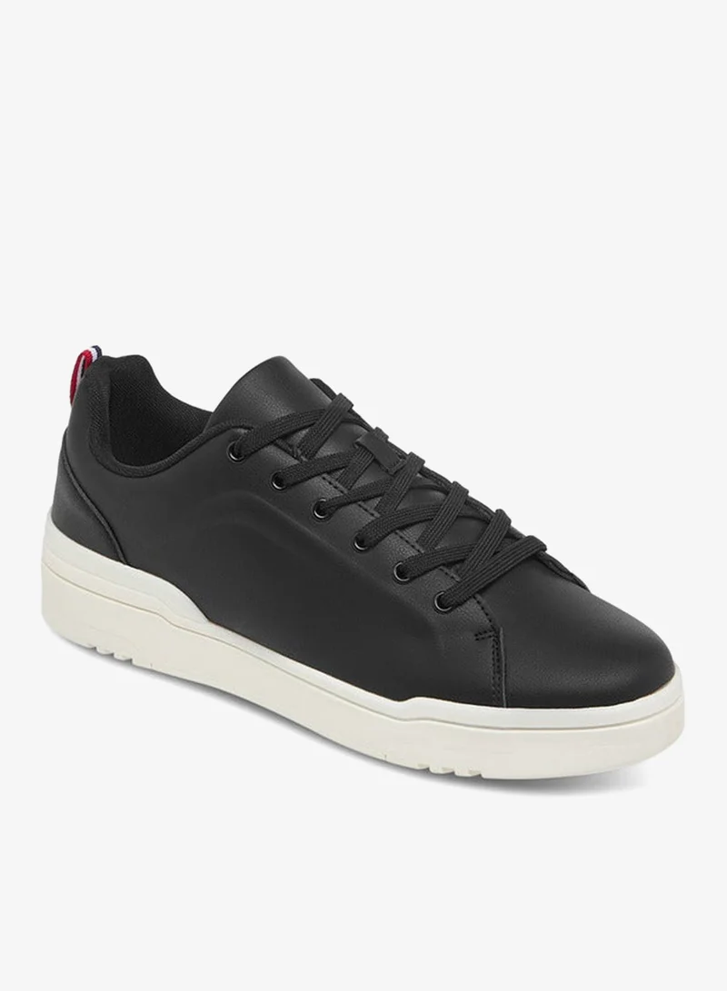 LBL by Shoexpress Men's Solid Sneakers with Lace-Up Closure