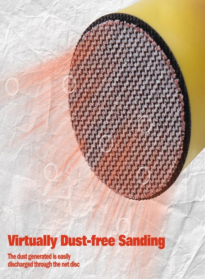LEONTOOL 2 Inch Mesh Abrasive Mesh Sandpaper Hook and Loop Sanding Discs 240 Grit, Pack of 35 Dust Free Net Sandpaper Abrasives Pads Drywall Sander Sandpaper for Metal, Wood, Composites - Image 3