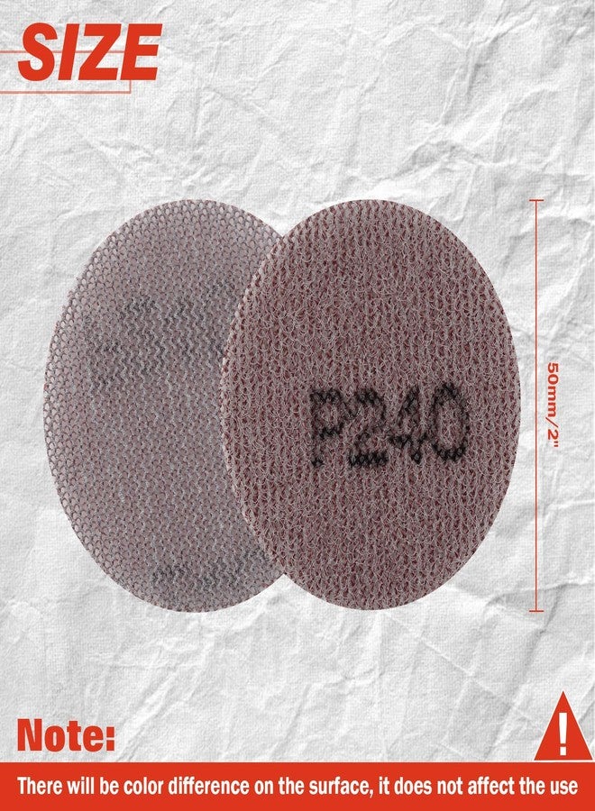 LEONTOOL 2 Inch Mesh Abrasive Mesh Sandpaper Hook and Loop Sanding Discs 240 Grit, Pack of 35 Dust Free Net Sandpaper Abrasives Pads Drywall Sander Sandpaper for Metal, Wood, Composites - Image 4