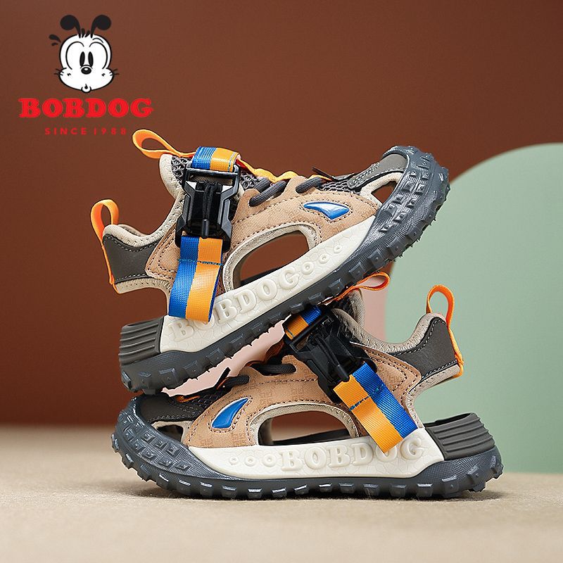 Babudou Boys Sandals 2025 Boys Baotou Hollow Anti-Collision Fashion Soft Sole Children'S Beach Shoes - Image 3
