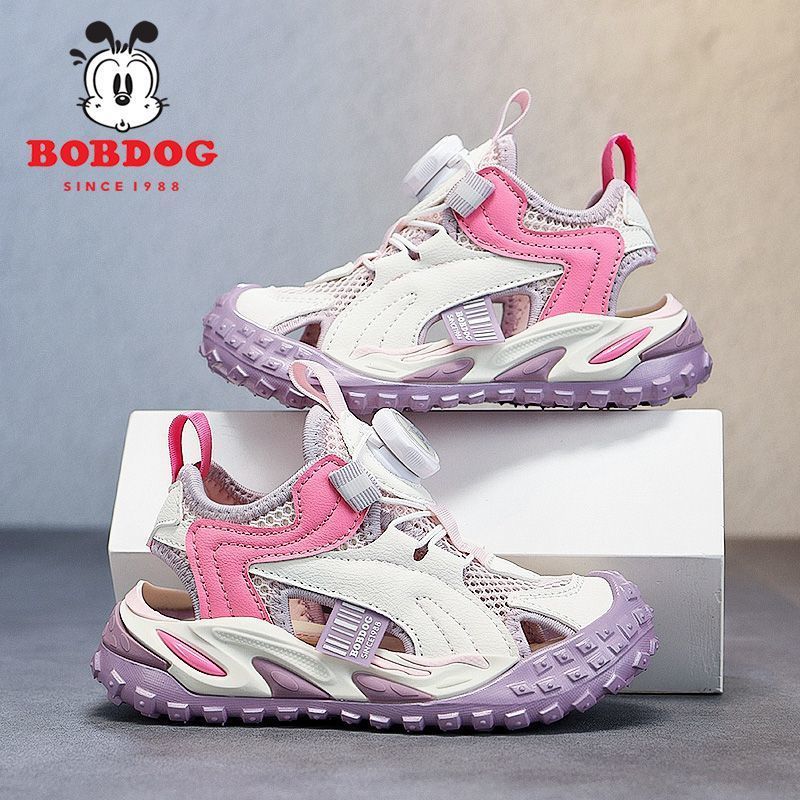 Babudou Boys Sandals 2025 Boys Baotou Hollow Anti-Collision Fashion Soft Sole Children'S Beach Shoes - Image 1
