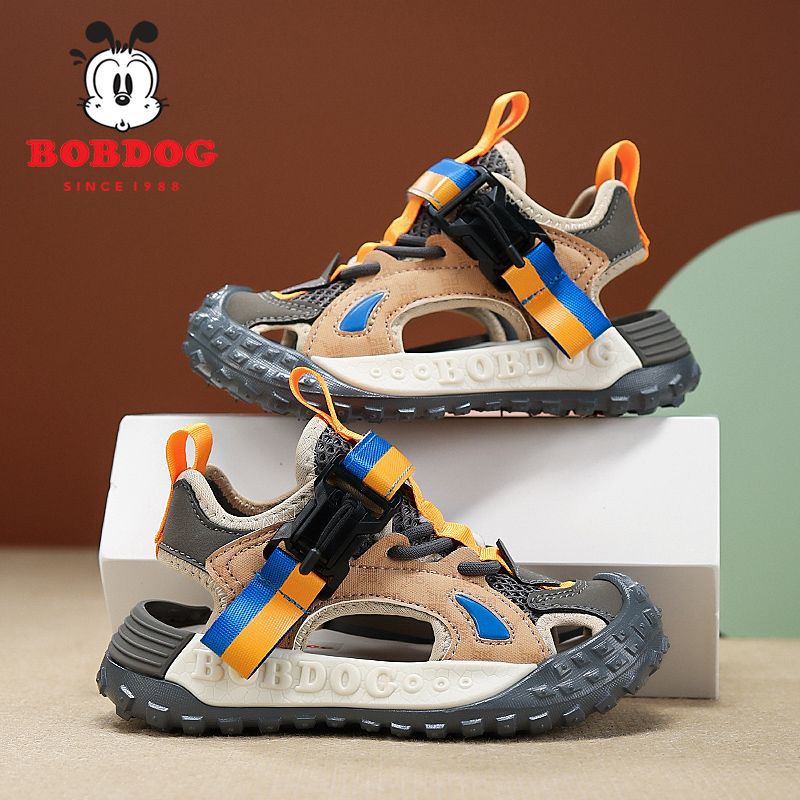 Babudou Boys Sandals 2025 Boys Baotou Hollow Anti-Collision Fashion Soft Sole Children'S Beach Shoes - Image 2