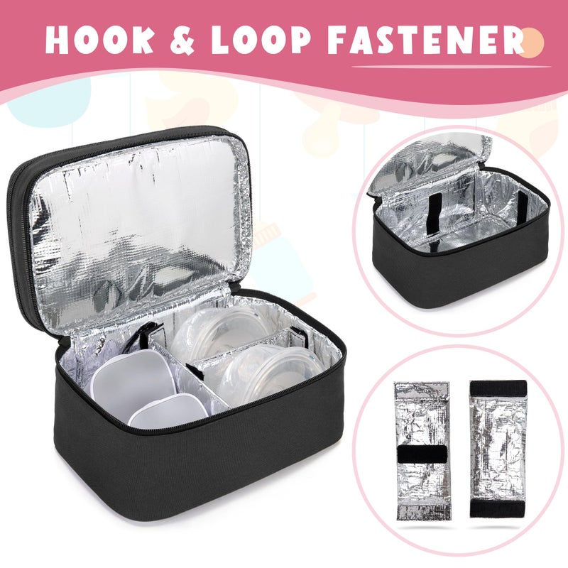 BAFASO Wearable Breast Pump Bag Compatible with Momcozy S12 Pro, Momcozy M5, Elvie Breast Pump, Carrying Case for Wearable Breast Pump and Extra Parts, Black - Image 2
