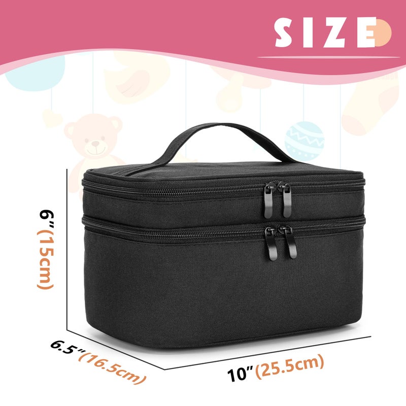 BAFASO Wearable Breast Pump Bag Compatible with Momcozy S12 Pro, Momcozy M5, Elvie Breast Pump, Carrying Case for Wearable Breast Pump and Extra Parts, Black - Image 5