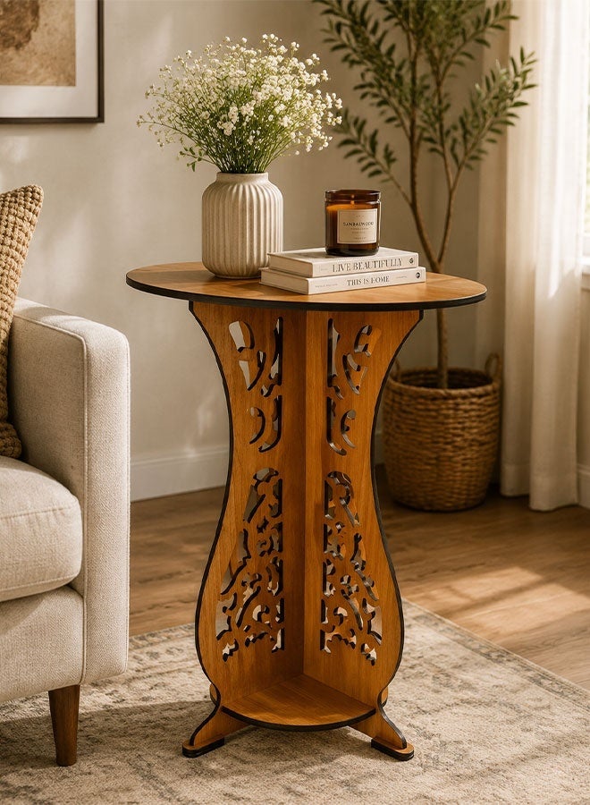 Decorative Wooden Side Table - Image 2