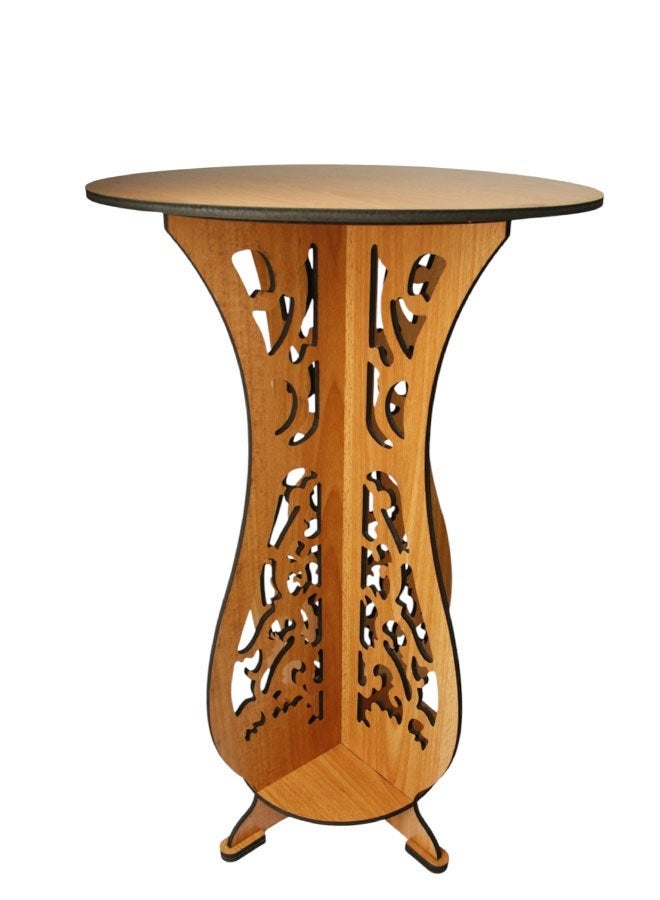 Decorative Wooden Side Table - Image 3