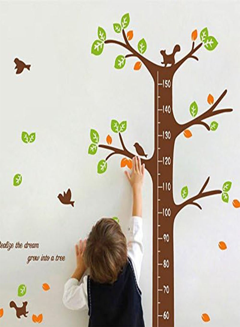GGOOT Removable Wiederverwandbares Height Wall Picture in Animal Design Series Cartoon Animal Baby Height Chart Measure Decal for Living Room and Bedroom Decoration Wall Sticker Wall Paper Wall sticker in Various Sizes and Designs, Multi-Coloured - Image 1