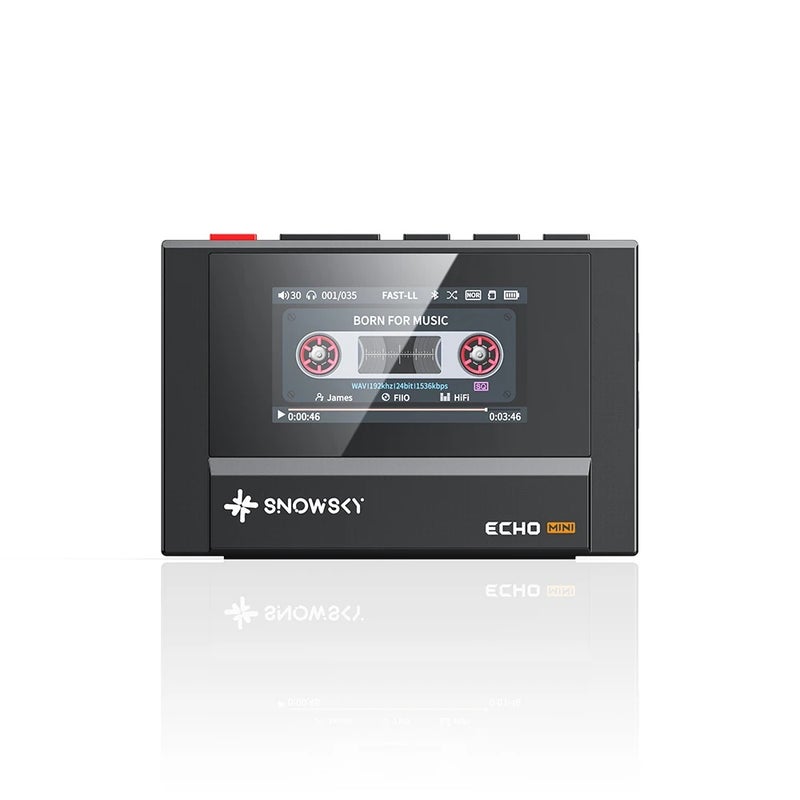 FiiO SnowSky Echo Mini HiFi Bluetooth MP3 Pure Music Player, 15Hours Playback, 3.5mm/4.4mm Headphones Output, Black - Image 1