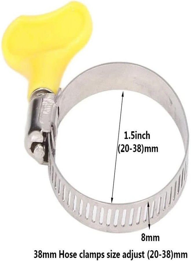 ES EKSAFAR ESEKSAFAR Plastic Turn key Easy Adjustable Butterfly Hose clamp Pipe clip set (10pc - 1.5 inch) - Image 5