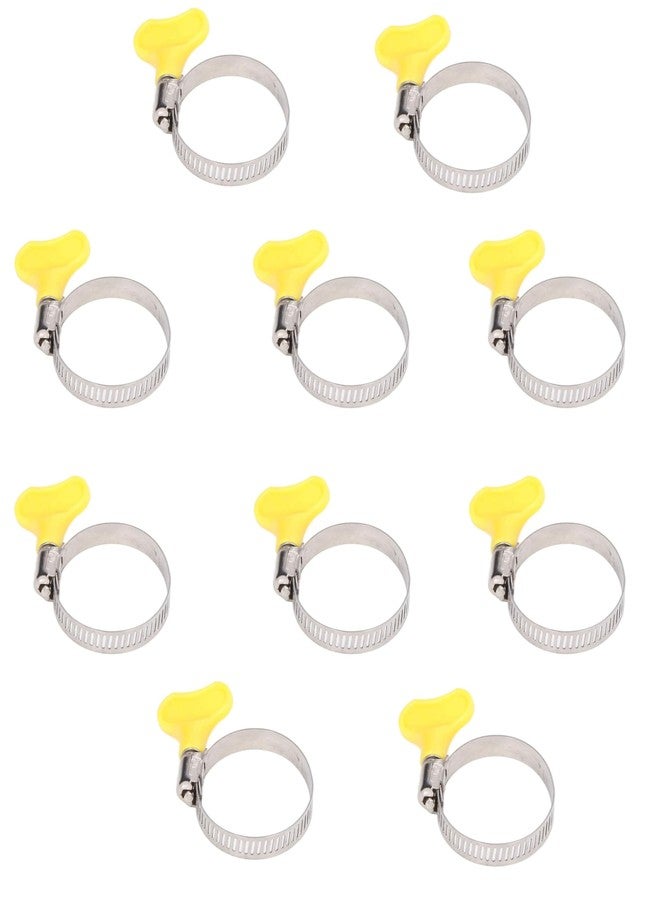 ES EKSAFAR ESEKSAFAR Plastic Turn key Easy Adjustable Butterfly Hose clamp Pipe clip set (10pc - 1.5 inch) - Image 1